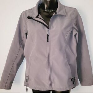 Dickies Jacket grey black zip front shell small womens performance coat lady